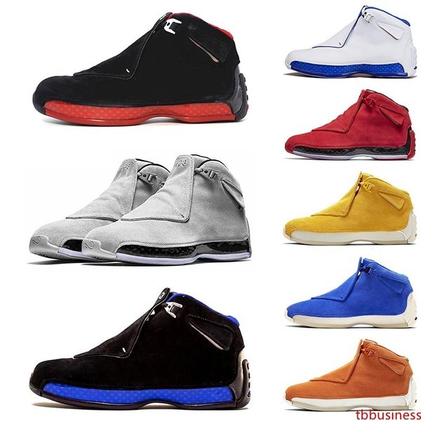 

18 mens designer basketball shoes 18s toro sport royal-white cool grey white red sport sneaker shoes athletic sneakers trainers 7-13