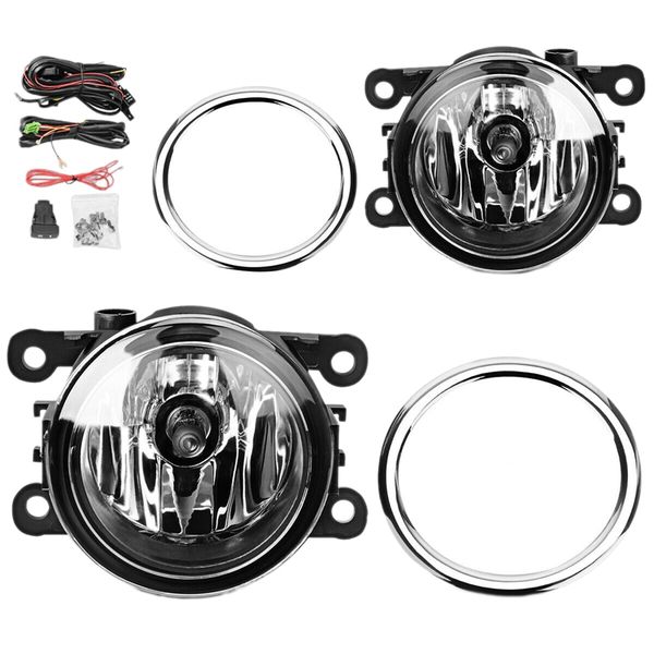 

for 12-15 pilot clear fog lights lamps with bulbs + switch + wiring relay