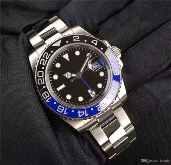 

ro5 top new blue black watches мужские керамические безель механические часы из нержавеющей стали с автоматическим механизмом 2813 спортивны, Slivery;brown