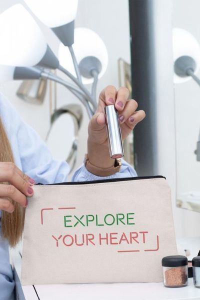 

angemiel clutch explore your healt hand makeup bag, Silver