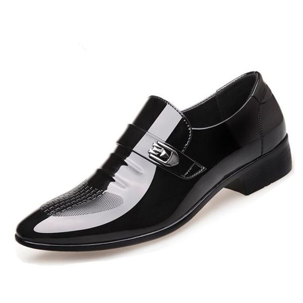 

men's dress shoes fashion pu leather shoes men black wedding oxford for men's breathable pointed toe formal footwear