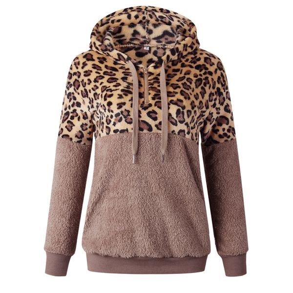 

2019 2020 sprint winter leopard zip pocket girl sweater 600222 wt19, White