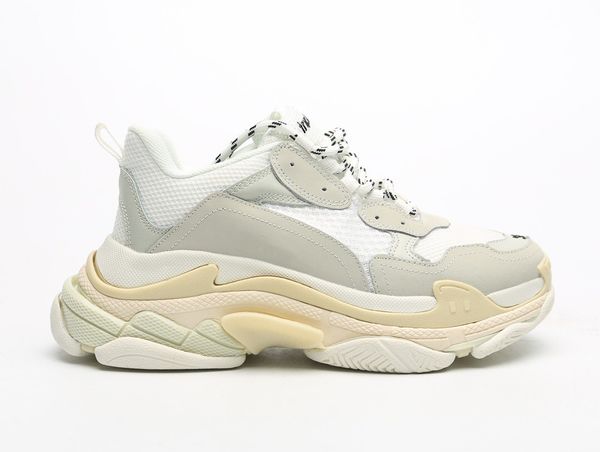 

paris luxury triple-s designer shoes vintage mens womens casual old dad sneakers trainers black white red thick-soled flat shoes lll