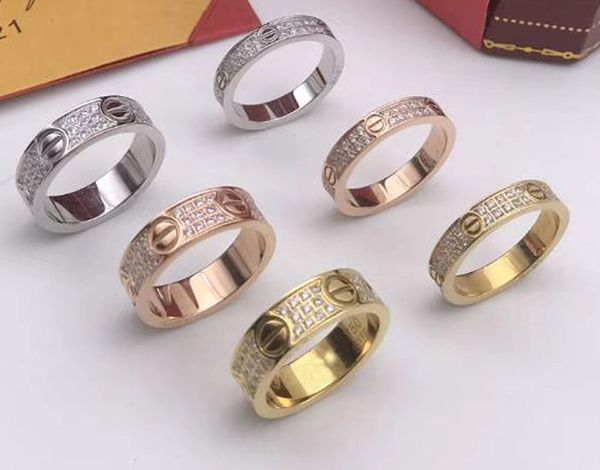 

316L Titanium стальные гвозди кольца любовников Ленточные Rings Размер для женщин и мужчи