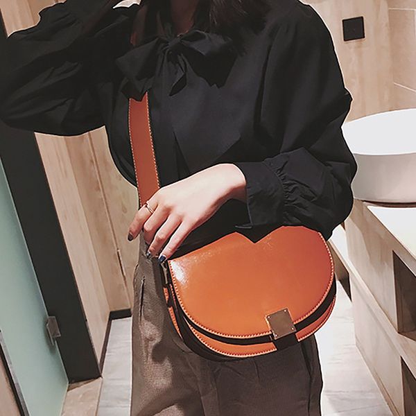 

vintage crossbody bags for women female small saddle bag leather shoulder bag women