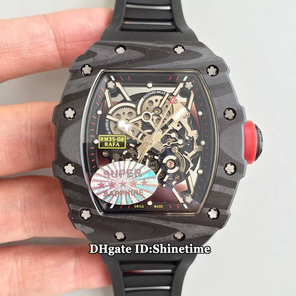

kv v2 version rm 35-02 rafael nadal ntpt all carbon fibers case japan nh mechanical skeleton dial rm35-02 mens watch designer watches, Slivery;brown
