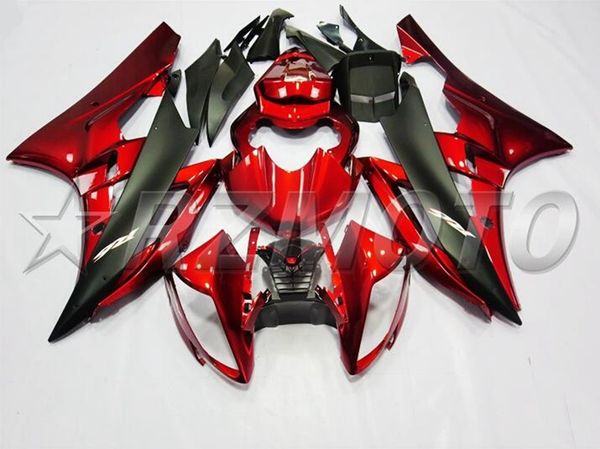 

4gifts injection mold new abs motorcycle full fairings set fit for yamaha yzf-r6 2006 2007 06 07 r6 bodywork set deep red