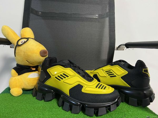 

новые дизайнерские туфли мужские cloudbust thunder низким верхом открытый черный низ желтый дышащий повседневная обувь размер 38-46, Black