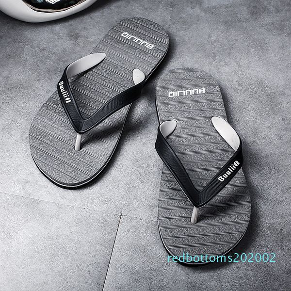

vadamoy new summer beach slippers men flip flops sandals casual walking non-slip home male shoes zapatos hombre r02, Black