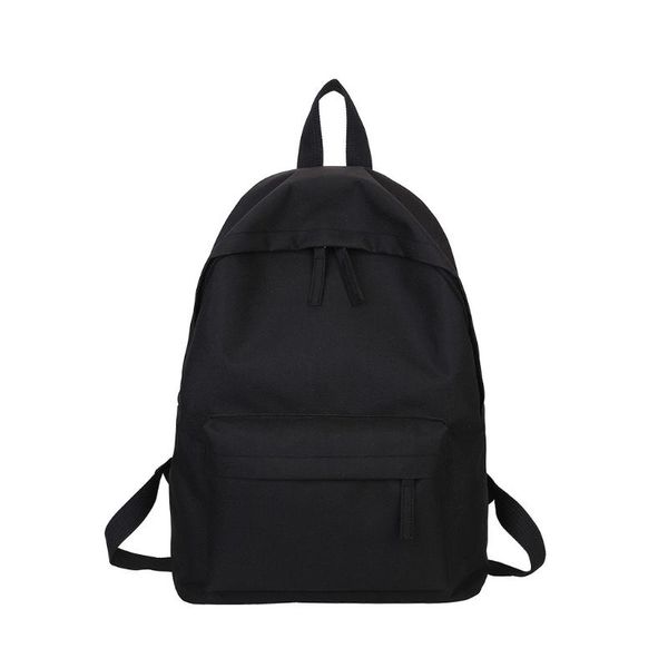 

large capacity solid color waterproof nylon casual backpack school bag travel backpacks female school bag for teenage mochilas
