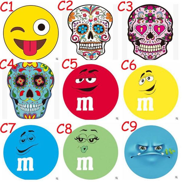 

emoji beach towel cartoon round beach towels polyester printed for summer skeleton boho round picnic mat 145*145cm