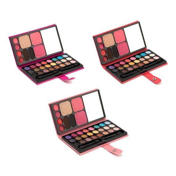 

women matte shining eyeshadow blush eyebrow powder palette shimmer brighten pigment face shading waterproof makeup cosmetic