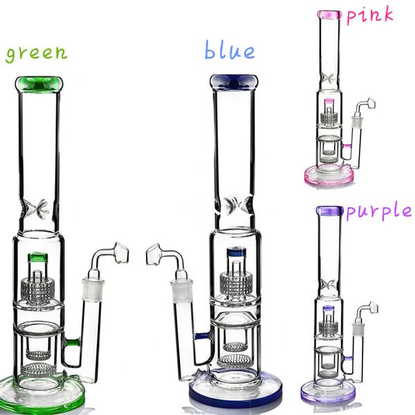 15,8 polegadas Em estoque de alta qualidade original Dab Rigs reta Tipo Bong dab Plataformas Glass Bowl 18 milímetros JIONT