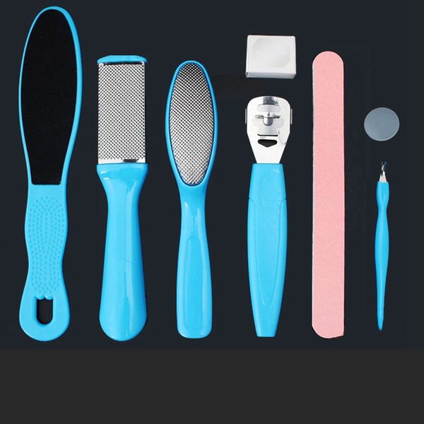 8 pezzi / set Strumenti per manicure per unghie Piede Assistenza sanitaria Esfoliante Pedicure Coltello Strumento Lima per unghie Vestito alla caviglia Traje De Tobillo De Lima De Unas Nagelvijl Enkelpak