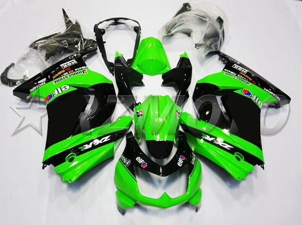 

injection mold new abs motorcycle full fairings kits fit for kawasaki ninja250r ex250 zx250r 250 2008 - 2014 body set green eif