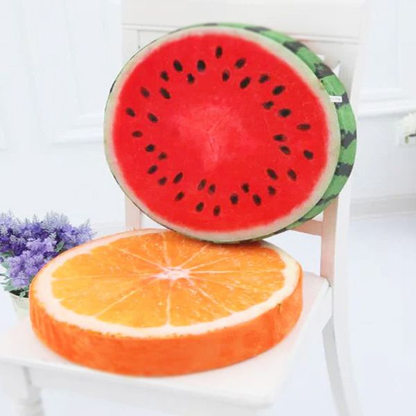 

christmas gift 3d simulation fruit cushion 32*5cm round pillow chair seat sofa meditation floor cushions for home decoration