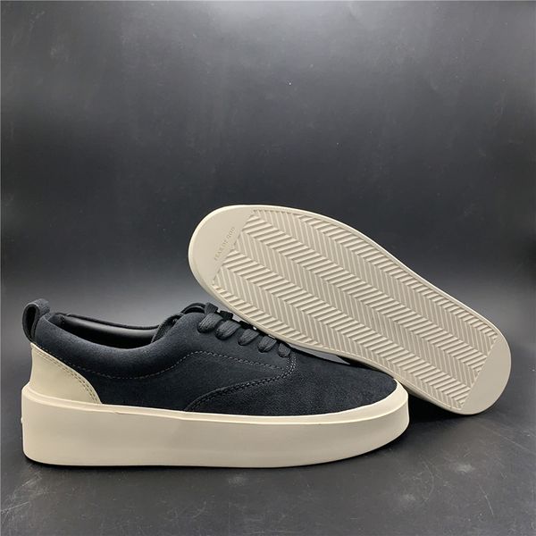 

2020 new update fear of god x mens casual shoes the season 5 suede skateboarding shoes italy luxury slip-on fog fashion designer shoes ck001, Black