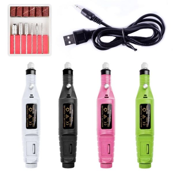 

nail art equipment electric drill machine manicure file bit set pedicure manicuring polishing tool, Silver