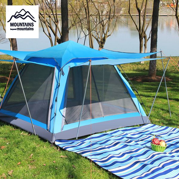 

4 door tent 3-4 people camping tent outdoor home rain