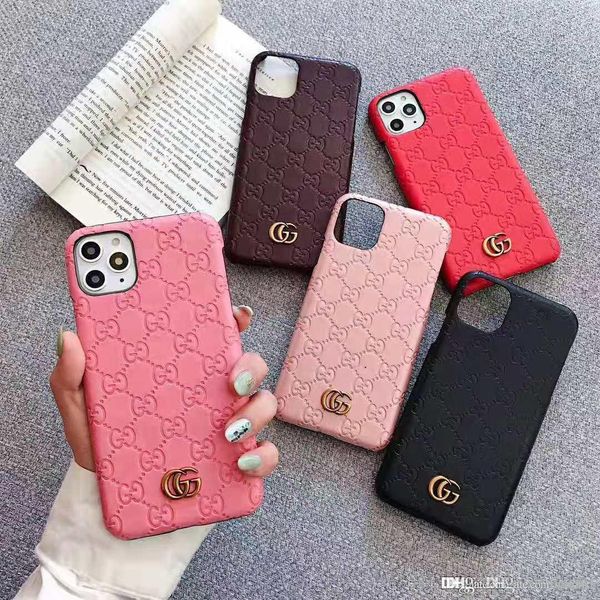 

luxury designer leather classic iphone 11 case iphonexsmax xr xs iphone7p 8p 7 8 6p 6 fashion brand full cover protective phone case