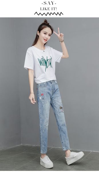 

the blue new joker nine points early spring leisure haroun pants women in the spring and autumn feet straight trousers
