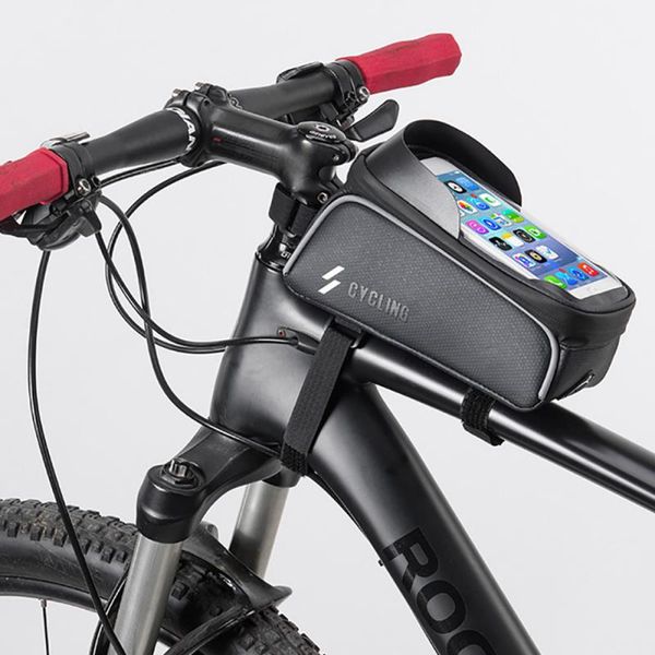 

front bag smartphone bag bicycle touch screen waterproof mobile phone holder cycling navigation pack mountain bike