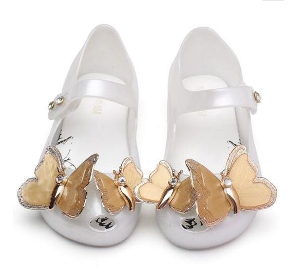 

cute kids shoes mini melissa girls princess new jelly pvc sandals butterfly girls baby summer shoes 3 colors, Black;red
