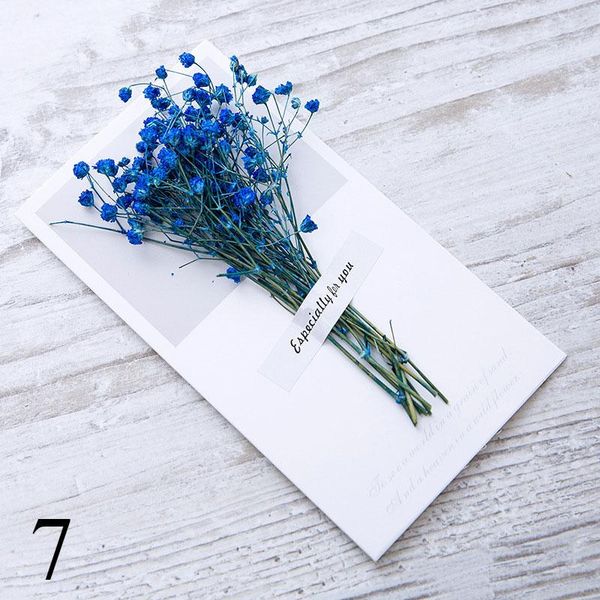 

gypsophila dried flowers handwritten blessing greeting card birthday gift card wedding invitations
