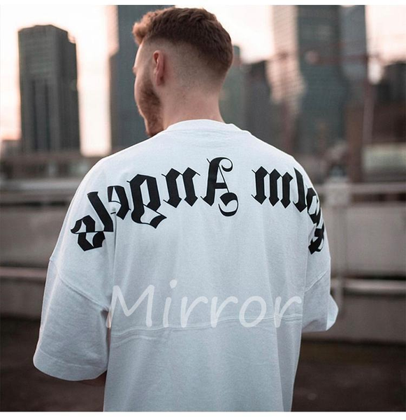 

2020ss plams angels decapitated bear icon design digital direct injection t-shirt men women fashion washed tees -xl sd81b#, Blue