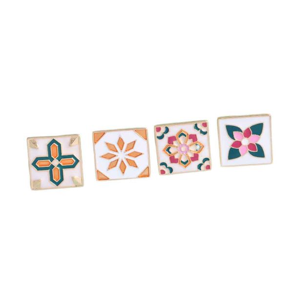

2019 fashion brooche chinese style enamel porcelain brooch pins for women novel costume jewelry accessories gift accessories 10pcs/lot, Gray