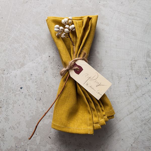 41 41cm Cotton Linen Napkins Wedding Table Napkin Natural Pure