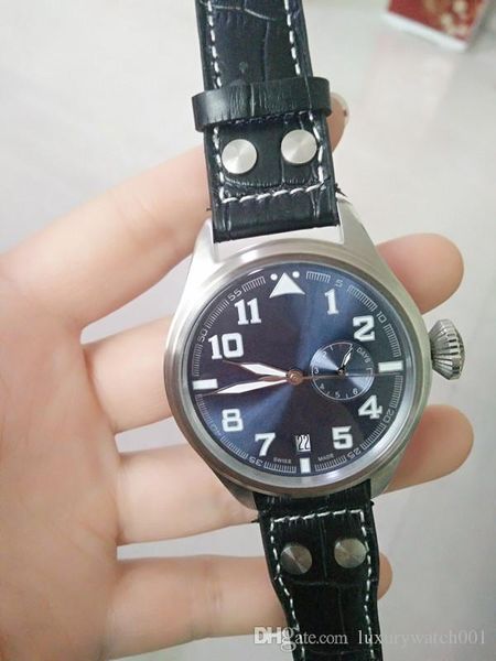 Оптовая Высокое качество, модные мужские часы Механические автоматические часы с механизмом 46 мм мужские кожаные часы с ремешком наручные часы
