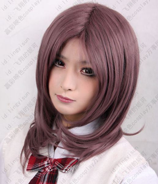 

185 final fantasy type-0 rem tokimiya purple short cosplay wig ing, Black