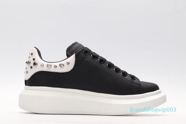 

men and women classical casual sneakers designer small white shoes for lovers genuine leather shoes with shoes box comfort, Black
