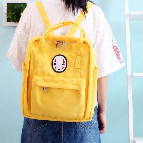 

new women backpack printing bag for ladies lapschool books backpack for college student kawaii travel bag mochila yellow