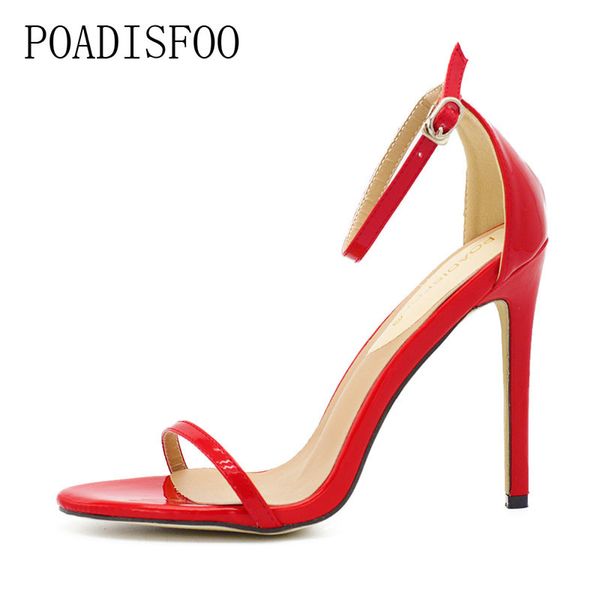 

h]summer super high heel sandals rough with the fish head open-toed sandals large size women shoes .zl-726-3 y190706, Black