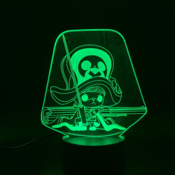 

3d led night light one piece tony tony chopper figure for kids child birthday gift nightlight bedroom indoor room deco desk lamp