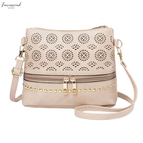 

women s new wild front zipper punching messenger shoulder bag crossbody bags for women sac main femme small square package ww