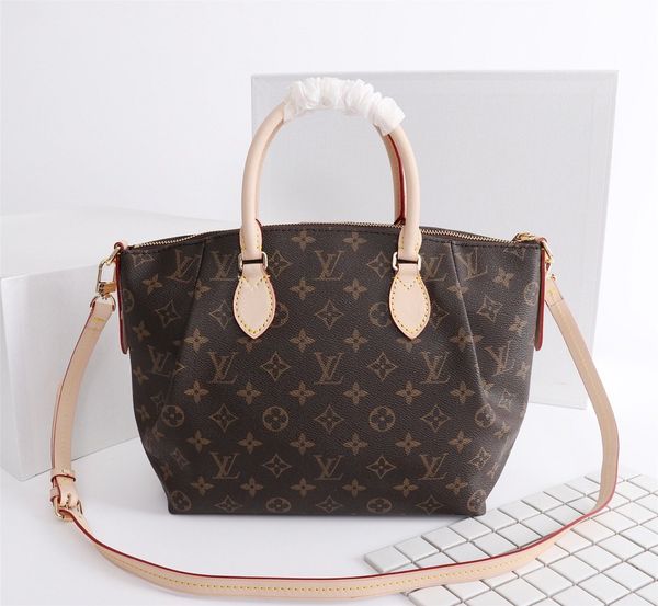 

coated canvas shoulder bag for women letter real leather canvas shoulder crossbody bags for ladies size 36 x 23 x 13cm
