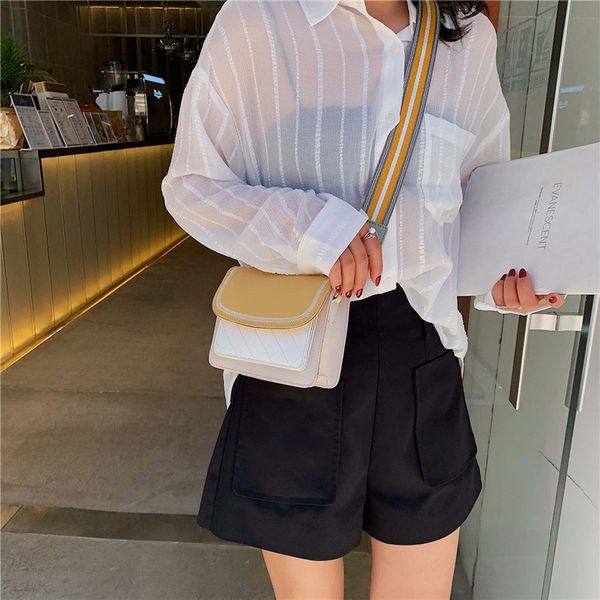 

jiulin 2019 new korean version hit color 100 lap small square bag fashion broadband single shoulder oblique satchel bag
