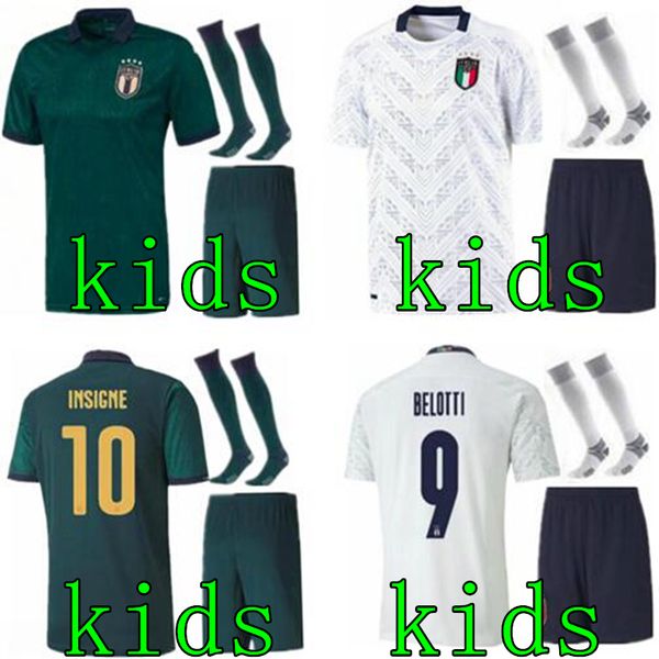 

2020 european cup italy soccer jerseys kits 19 20 national team italy insigne belotti verratti kean bernardeschi football shirt uniforms, Black