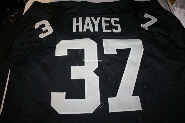 

retro lester hayes #37 custom mitchell & ness jersey black stitching men's football jerseys college ncaa, Black;red