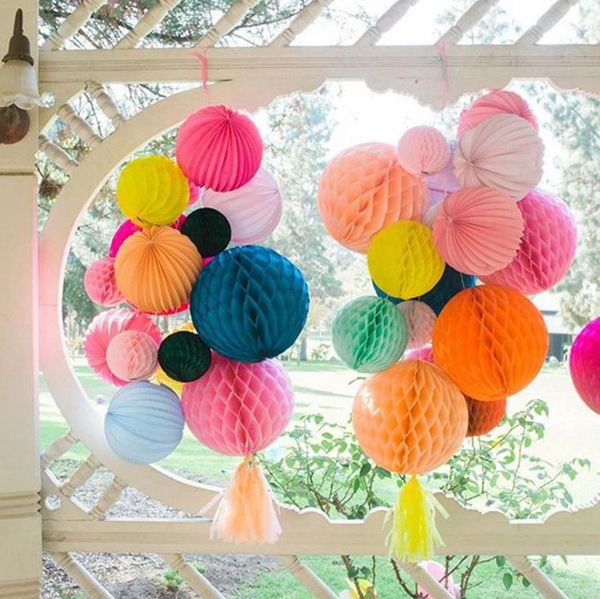 chinese round hanging paper honeycomb flowers balls crafts party wedding home diy decoration paper lantern pompom sn1779 baseball party supplies paper lantern flower