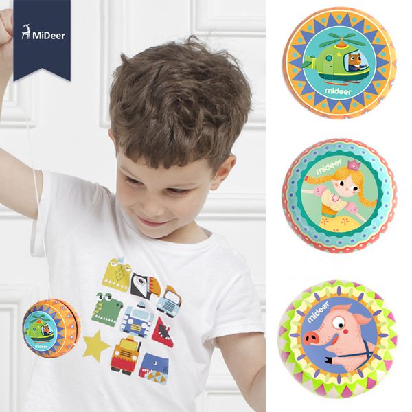 

mideer tin cute animal prints metal magic yoyo spin educational kids yo-yo creative classic toys for children christmas gift