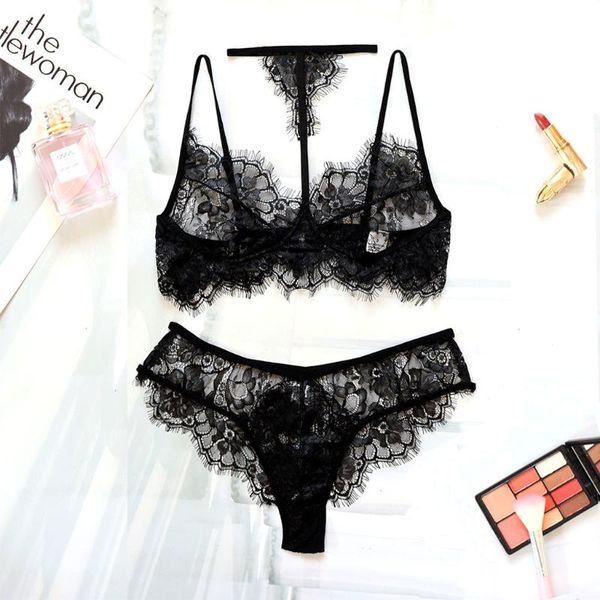 

горячие женщины sexy кружева sheer halter бюстгальтера нижнее белье женщины девушки беспроводной babydoll эротическое белье платье бюстгальт, Red;black