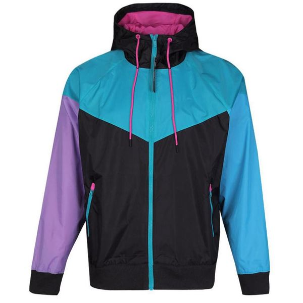 

wholesale designer jackets men women sports coat brand windbreaker patchwork coats zipper hoodies sweatshirt running outwear 20030601ce, Black;brown