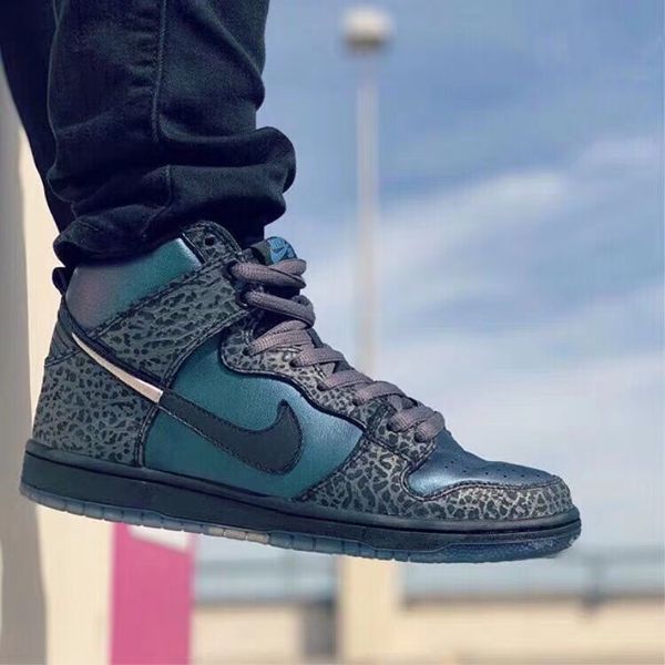 

With box b dunk high black heep hornet hight neaker men and women port running hoe ba ketball hoe