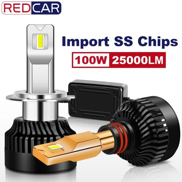 

2pcs 25000lm 100w h7 led bulb ss chips h1 h8 h11 9005 hb3 hb4 9006 led headlight 9012 mini canbus car auto lamp turbo 12v 24v