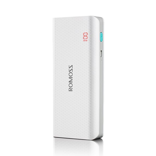 

10400mah romoss sense 4 led power bank 2.1a charging external battery packs dual usb output portable charger for phones table