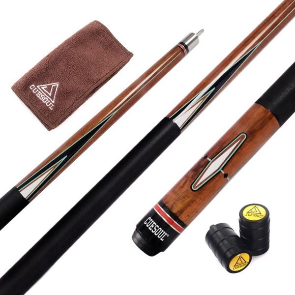 

cuesoul center jointed pool cue billiard cue, 57 inch 21 oz with 13mm cue tip joint protector